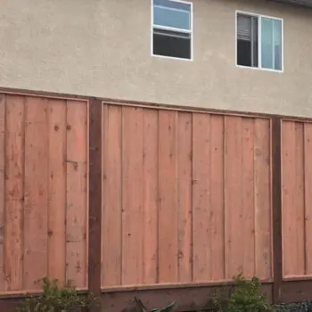 Wooden fence next to house